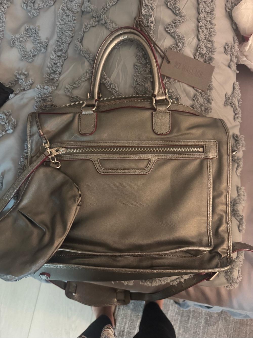 Metallic Bronze MZ Wallace Bag by MZ Wallace